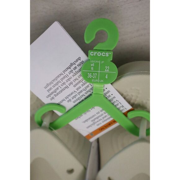 Crocs 207714-2Y2 Women's Sz 6 Bone/Beige Classic Platform Flip-Flop Sandals - Picture 2 of 8